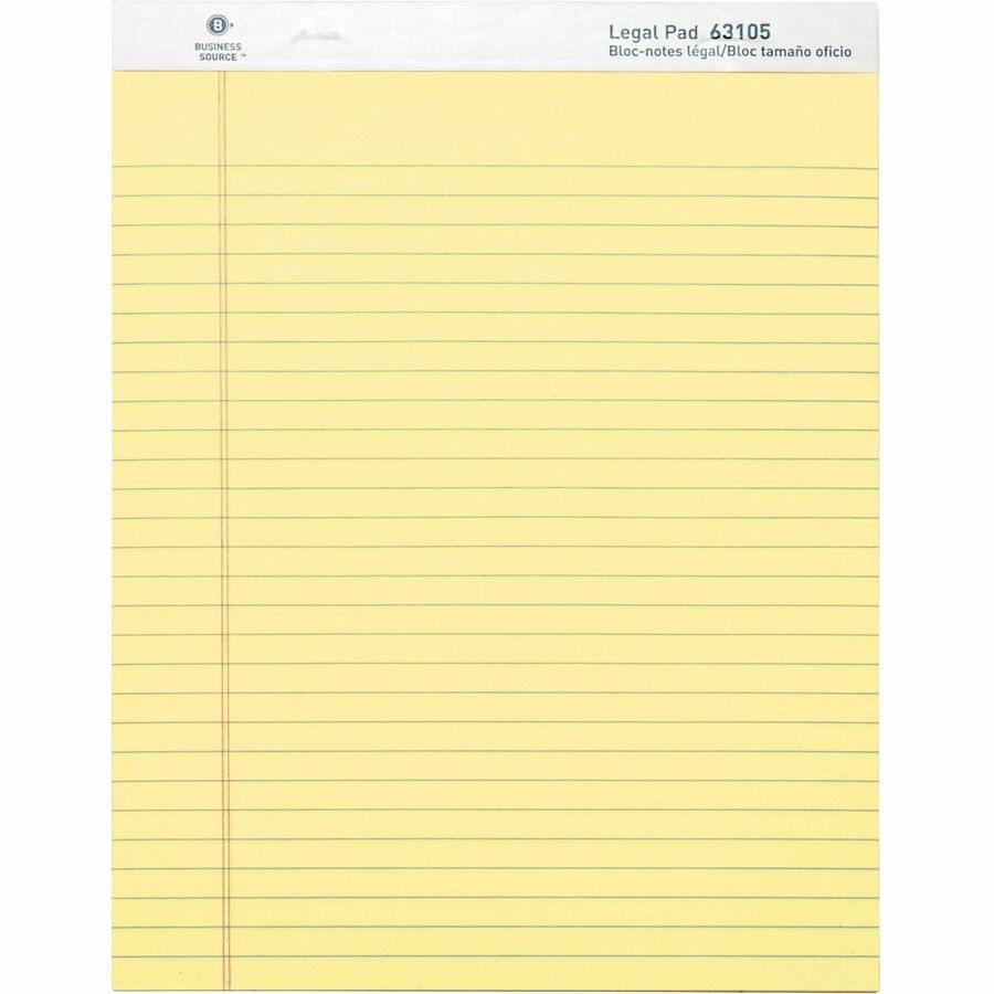 Business Source Micro-Perforated Legal Ruled Pads (63105)