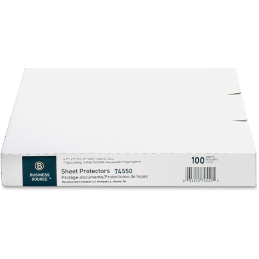 Business Source Top-Loading Poly Sheet Protectors (74550)