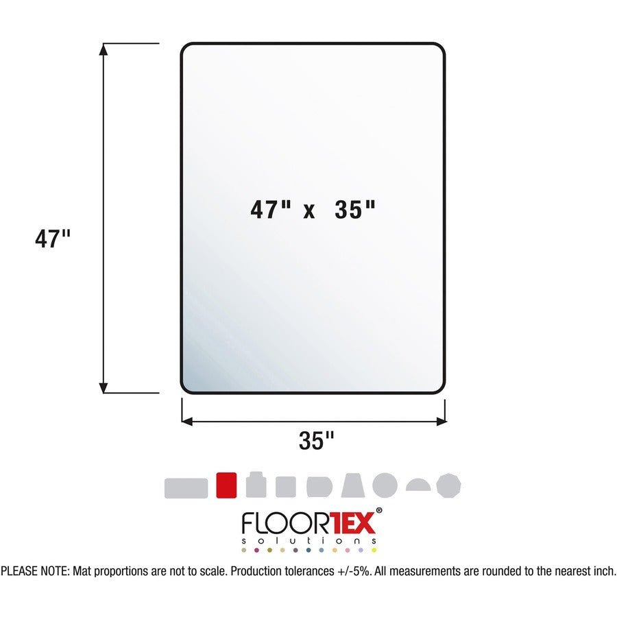  Polycarbonate Rectangular Chair Mat for Carpets over 1/2" - 35" x 47" (118927ER)