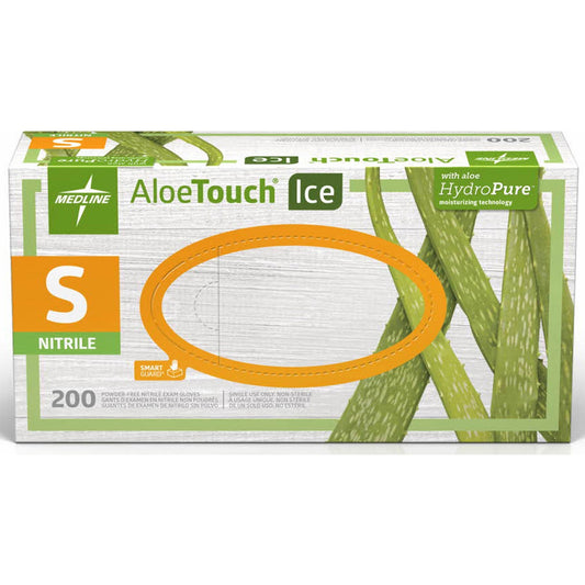 Medline Aloetouch Ice Nitrile Gloves (MDS195284)