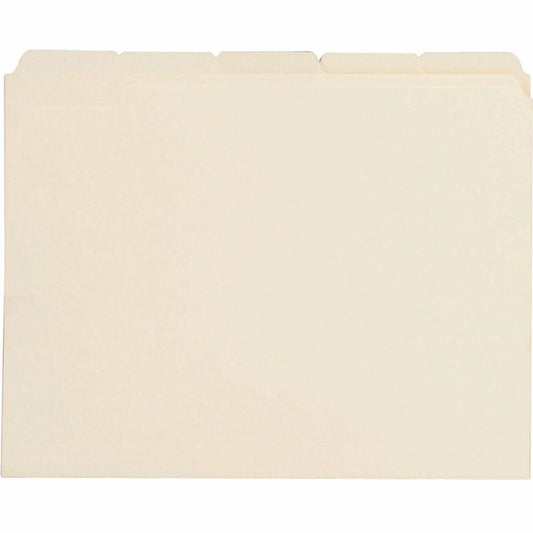 Business Source 1/5 Tab Cut Letter Recycled Top Tab File Folder (43567)