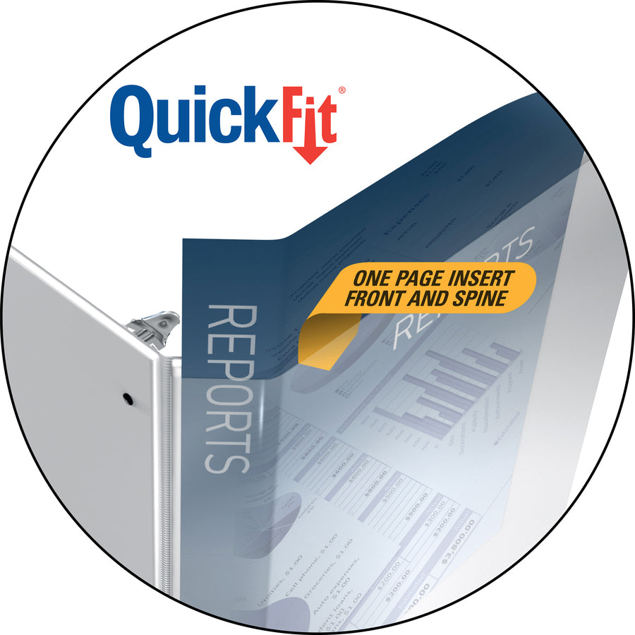 QuickFit Landscape Round Ring View Binder for Spreadsheets (95031L)