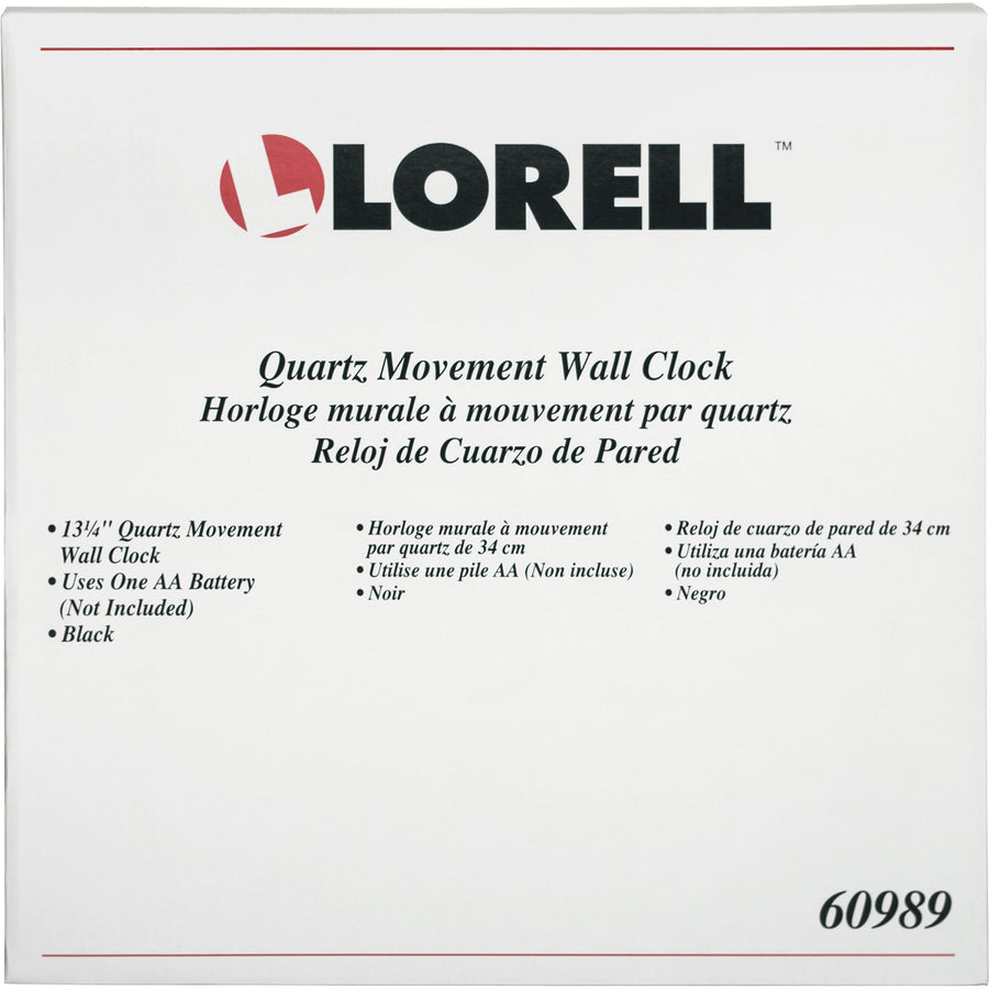 Lorell 13-1/4" Round Wall Clock (60989)