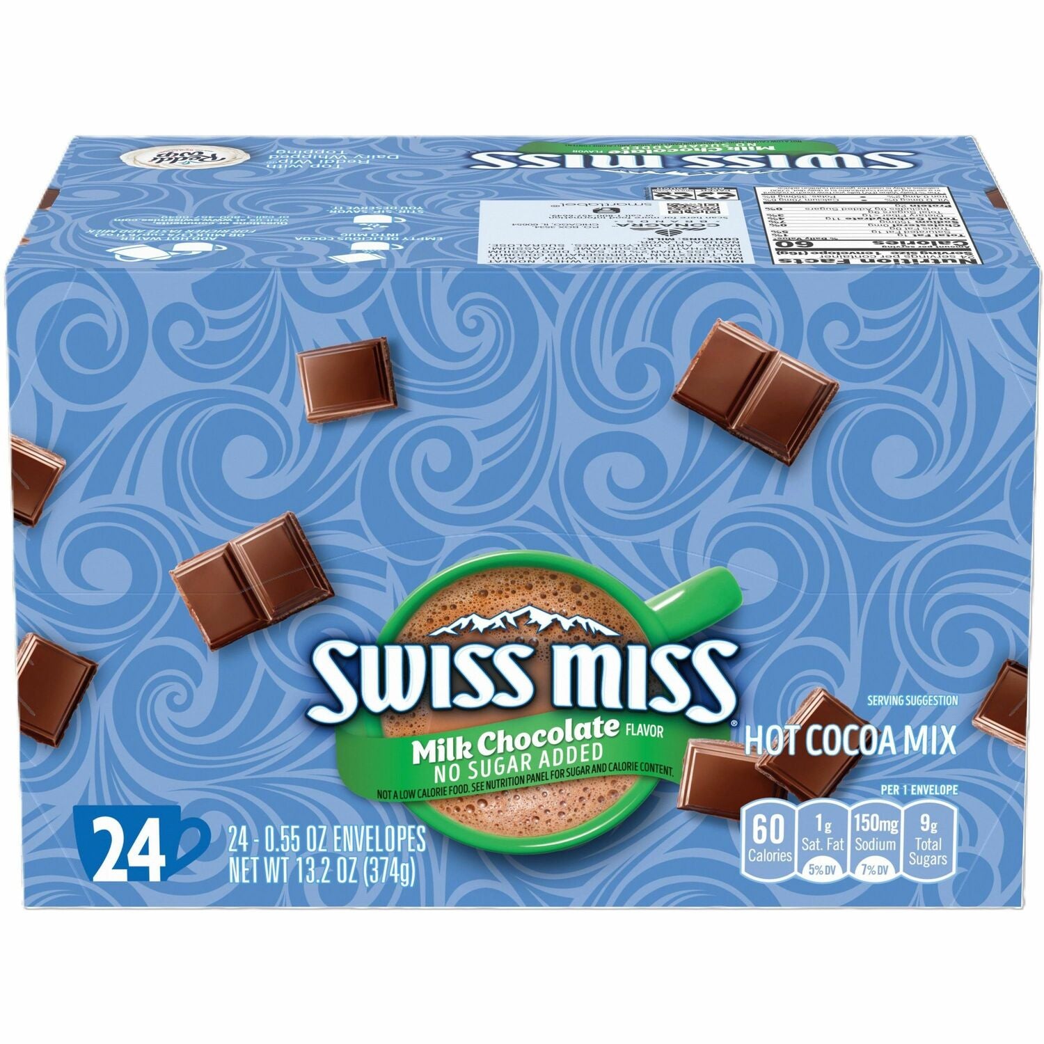 Swiss Miss Milk Chocolate No Sugar Added Cocoa Mix Packets (HUN55584)