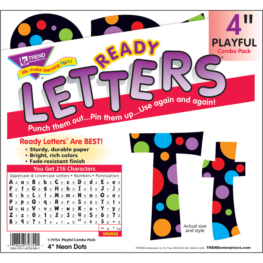Trend Ready Letter Neon Dots (79754)