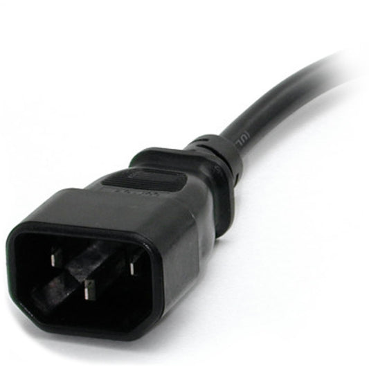 StarTech 1ft Power Extension Cord C14 To 5-15r (PAC100)