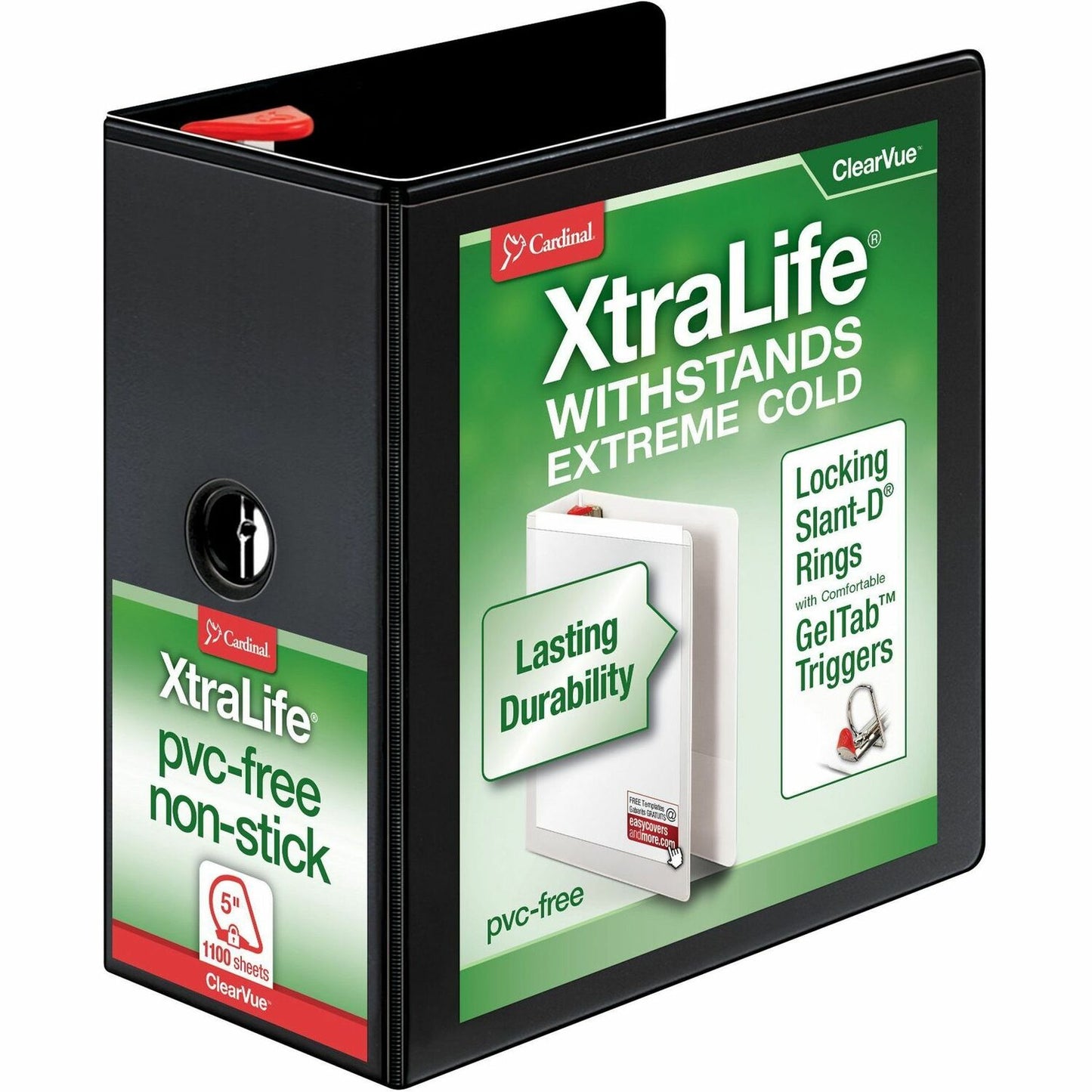 Cardinal Xtralife ClearVue Locking Slant-D Binders (26351CB)