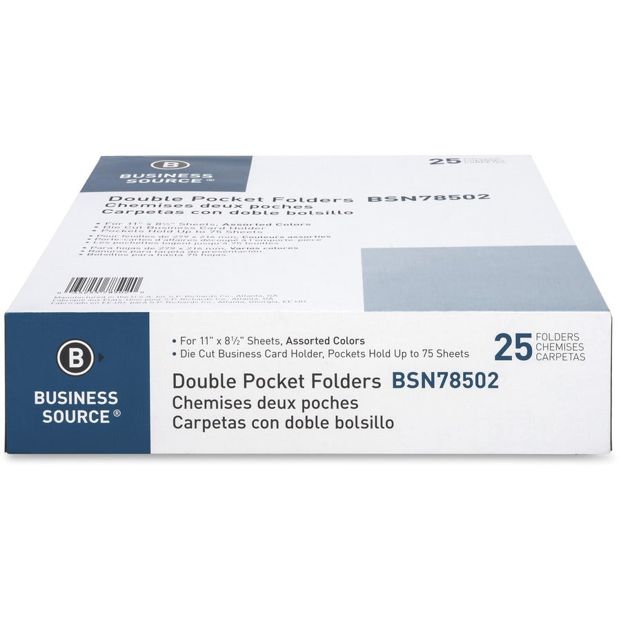 Business Source Letter Recycled Pocket Folder (78502)