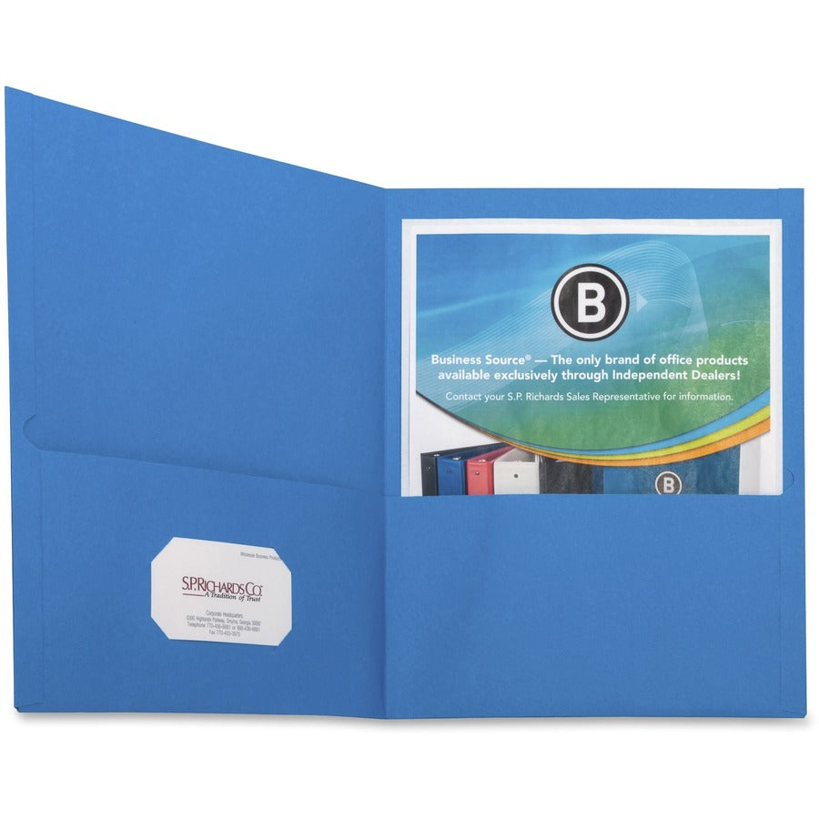 Business Source Letter Recycled Pocket Folder (78502)