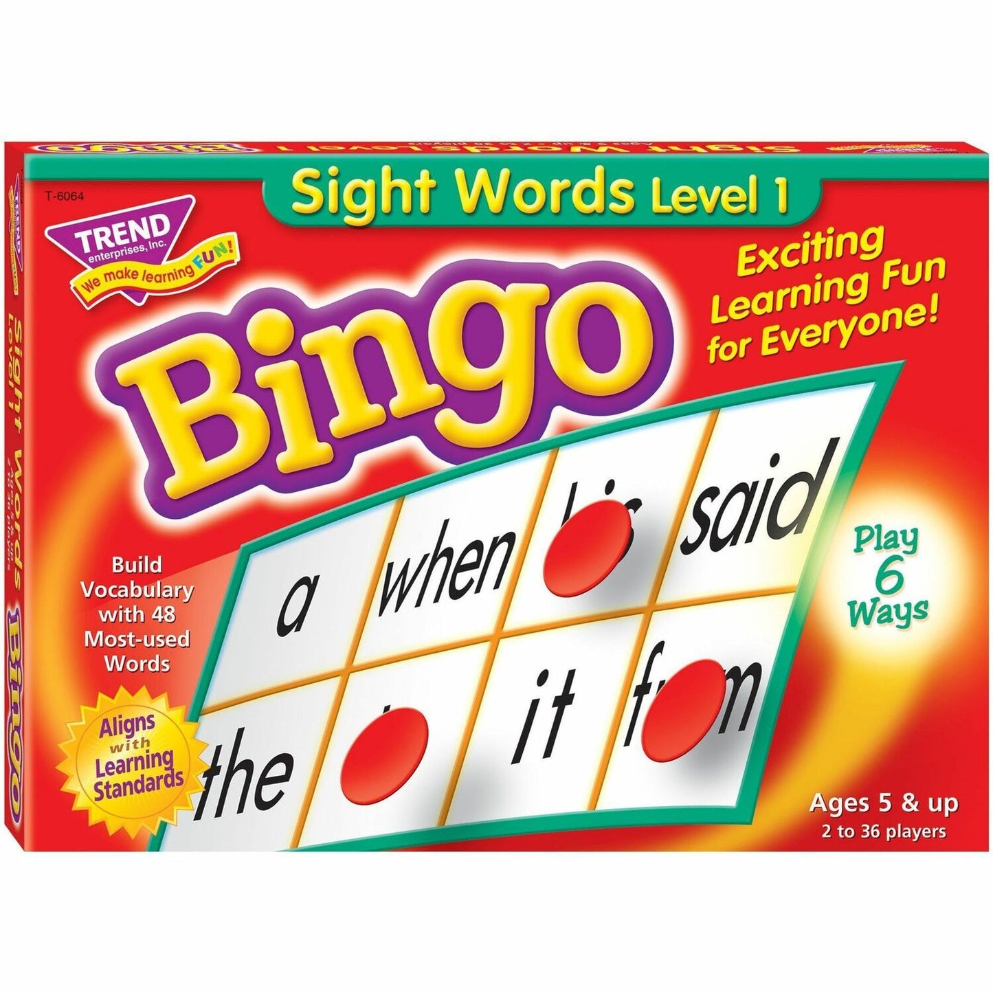 Trend Sight Words Bingo Game (T6064)