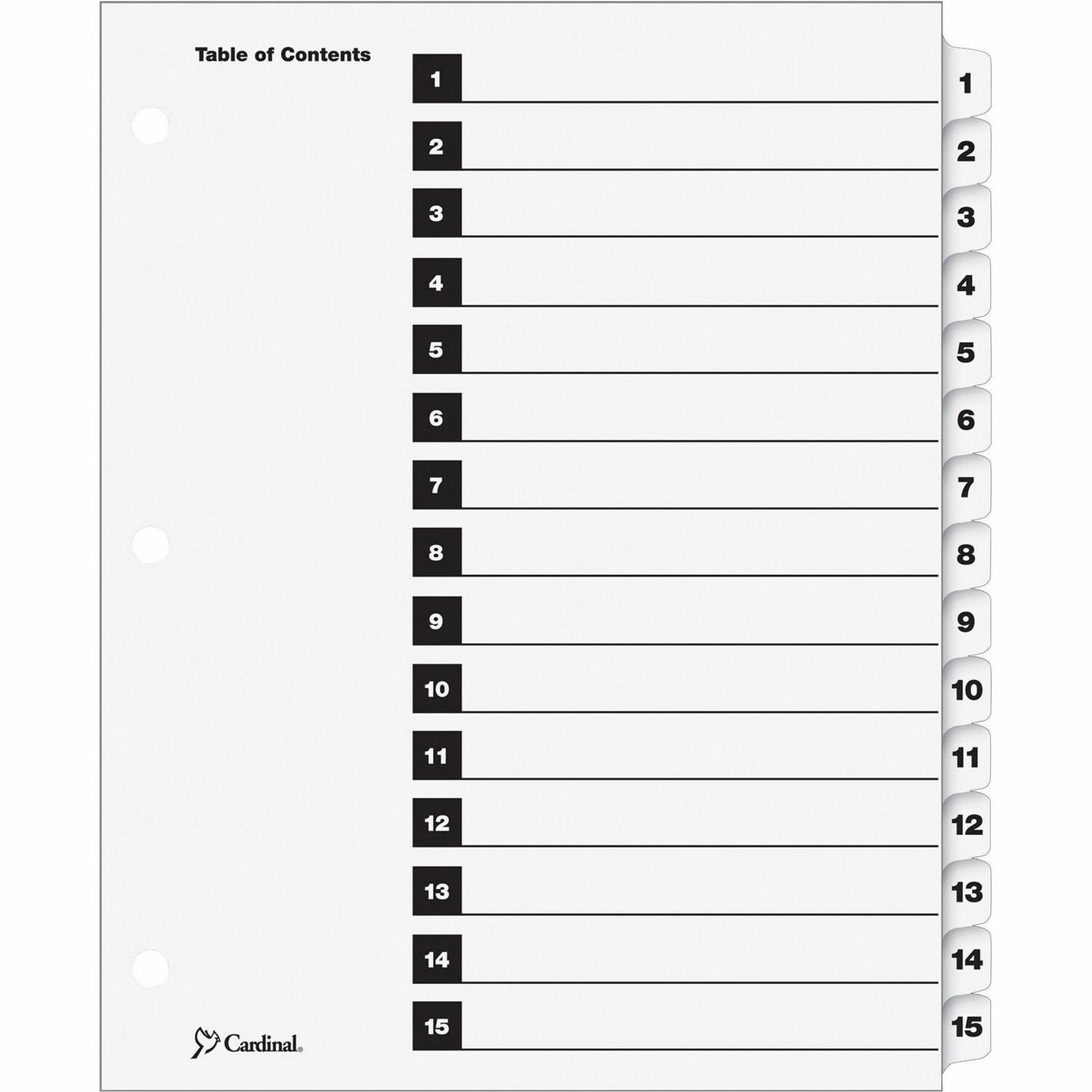 Cardinal OneStep Numbered Index System (61513CB)