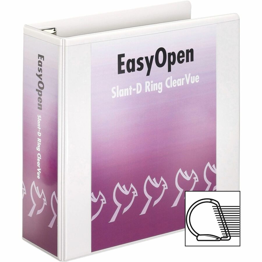 Cardinal EasyOpen Clearvue Slant D-Ring Binders (10340CB)