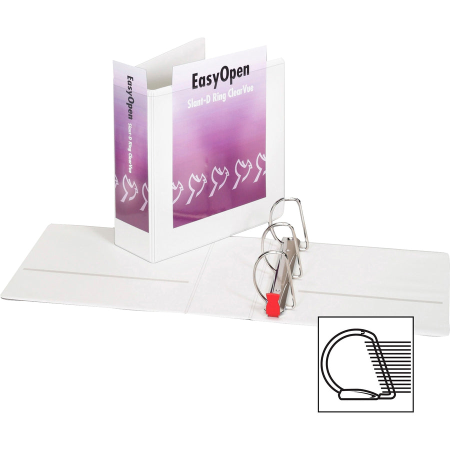 Cardinal EasyOpen Clearvue Slant D-Ring Binders (10340CB)