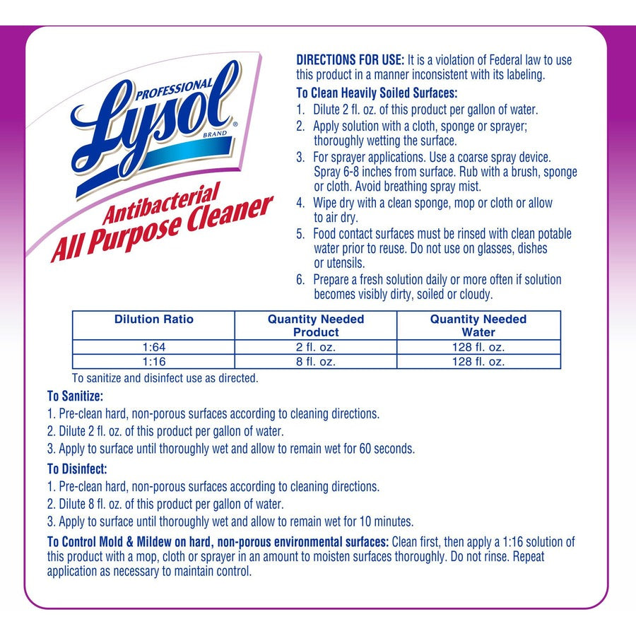 Professional Lysol Antibacterial All Purpose Cleaner (74392)