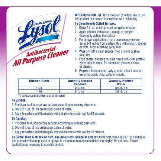 Professional Lysol Antibacterial All Purpose Cleaner (74392)