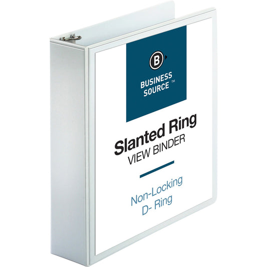 Business Source Basic D-Ring White View Binders (28442)