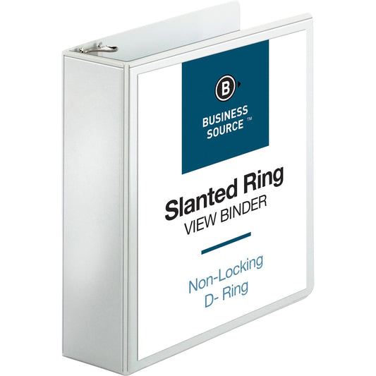 Business Source Basic D-Ring White View Binders (28443)