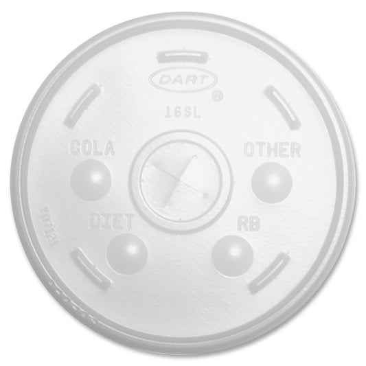 Dart Translucent Slotted Foam Cup Lids (16SL)