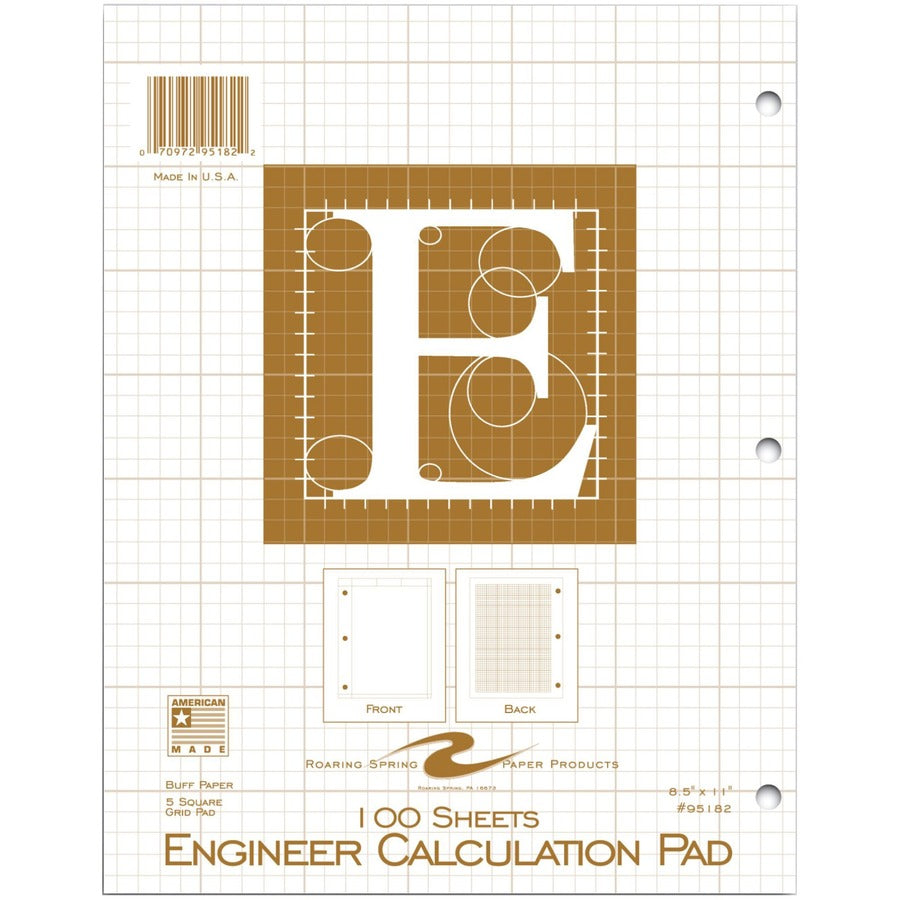 Roaring Spring 5x5 Grid Engineering Pad (95182)