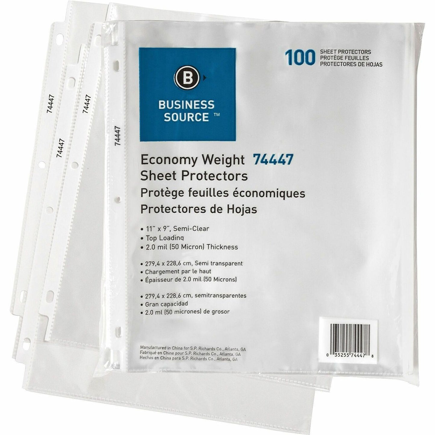 Business Source Economy Weight Sheet Protectors (74447)