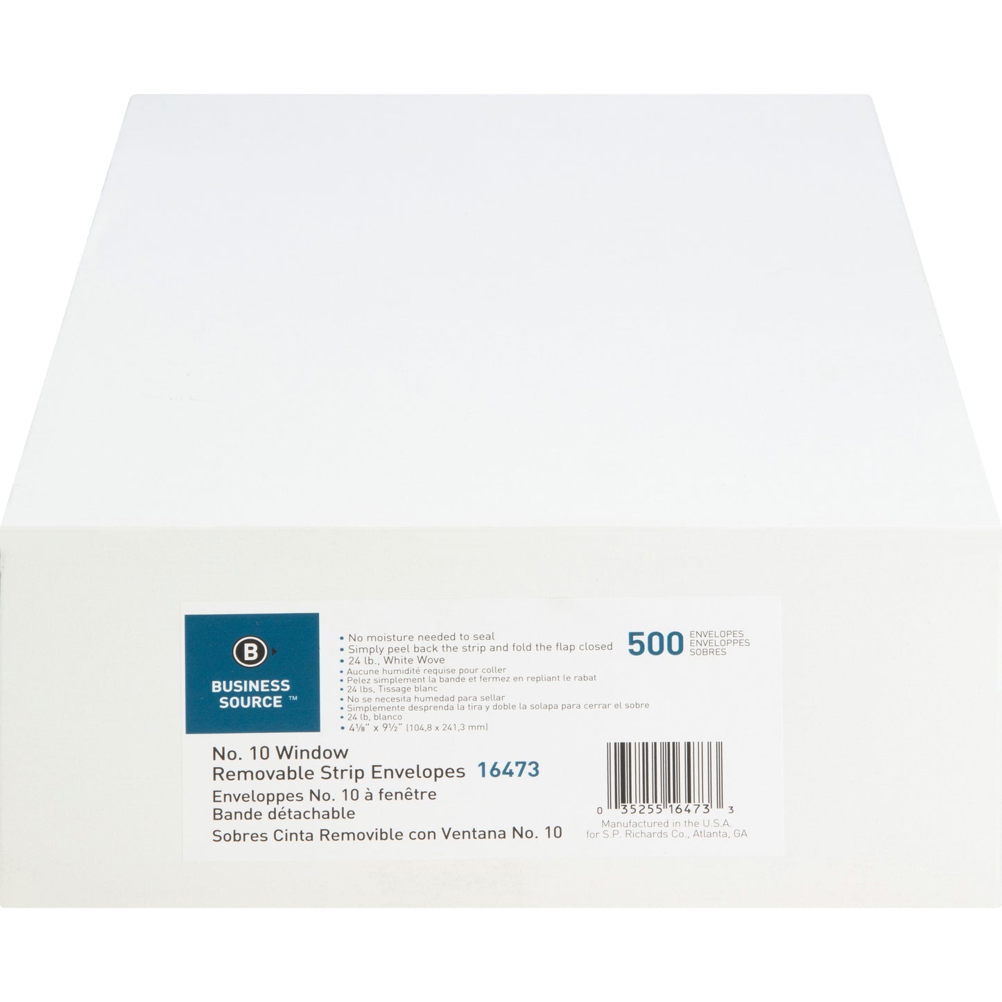 Business Source Security Tint Window Envelopes (16473)