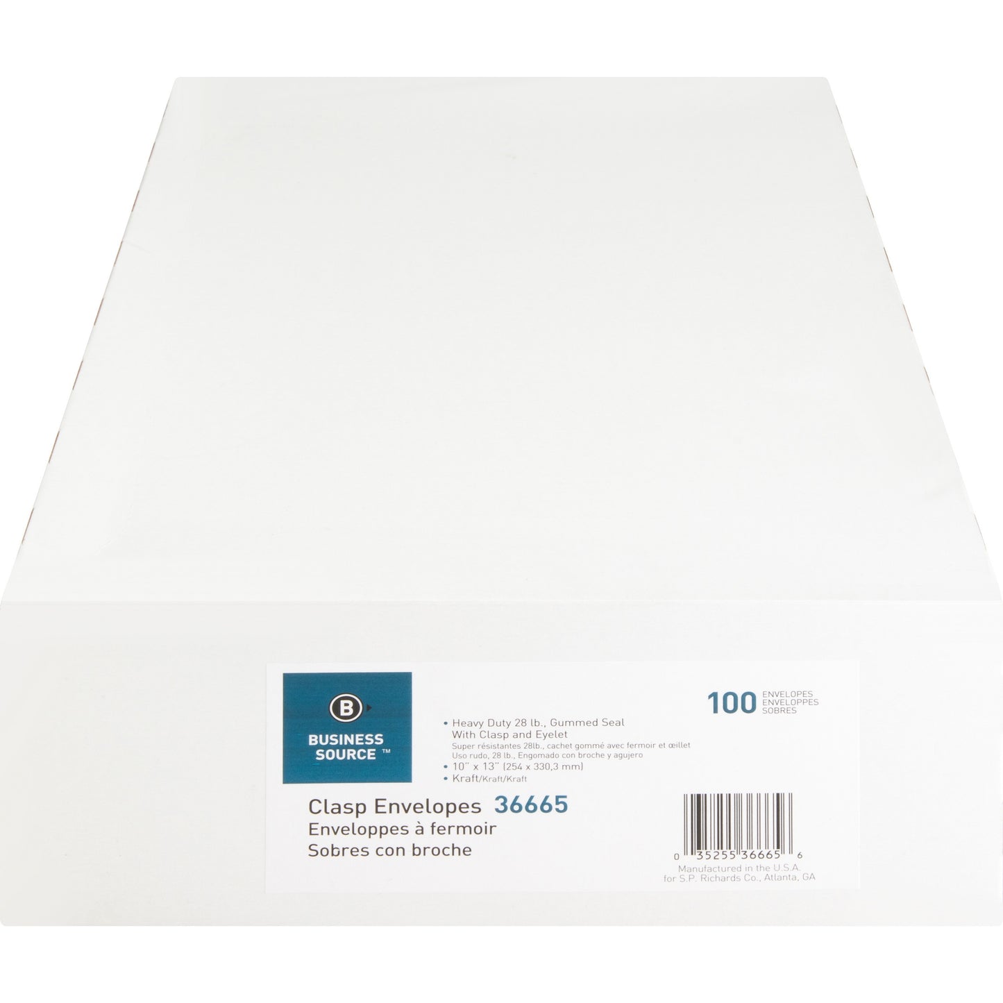 Business Source Heavy-duty Clasp Envelopes (36665)