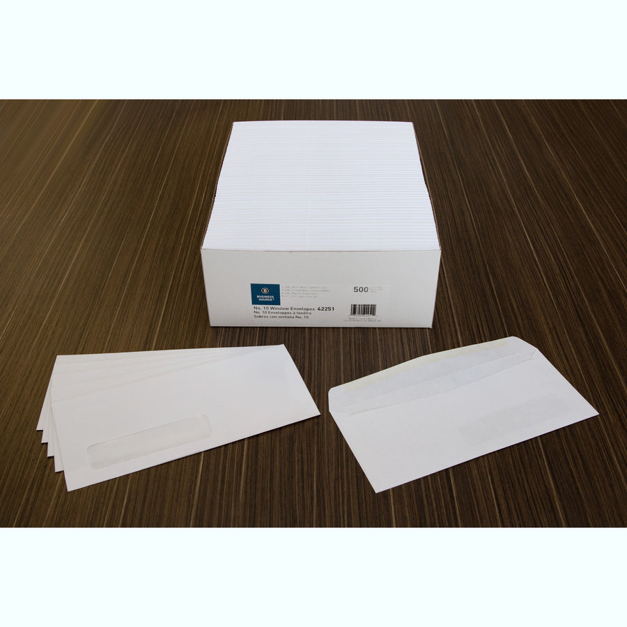 Business Source Economical No. 10 Window Envelope (42251)