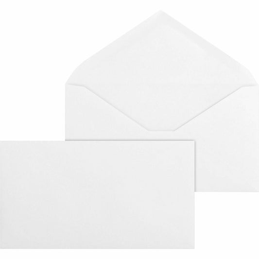 Business Source No. 6-3/4 White Wove V-Flap Business Envelopes (42252)