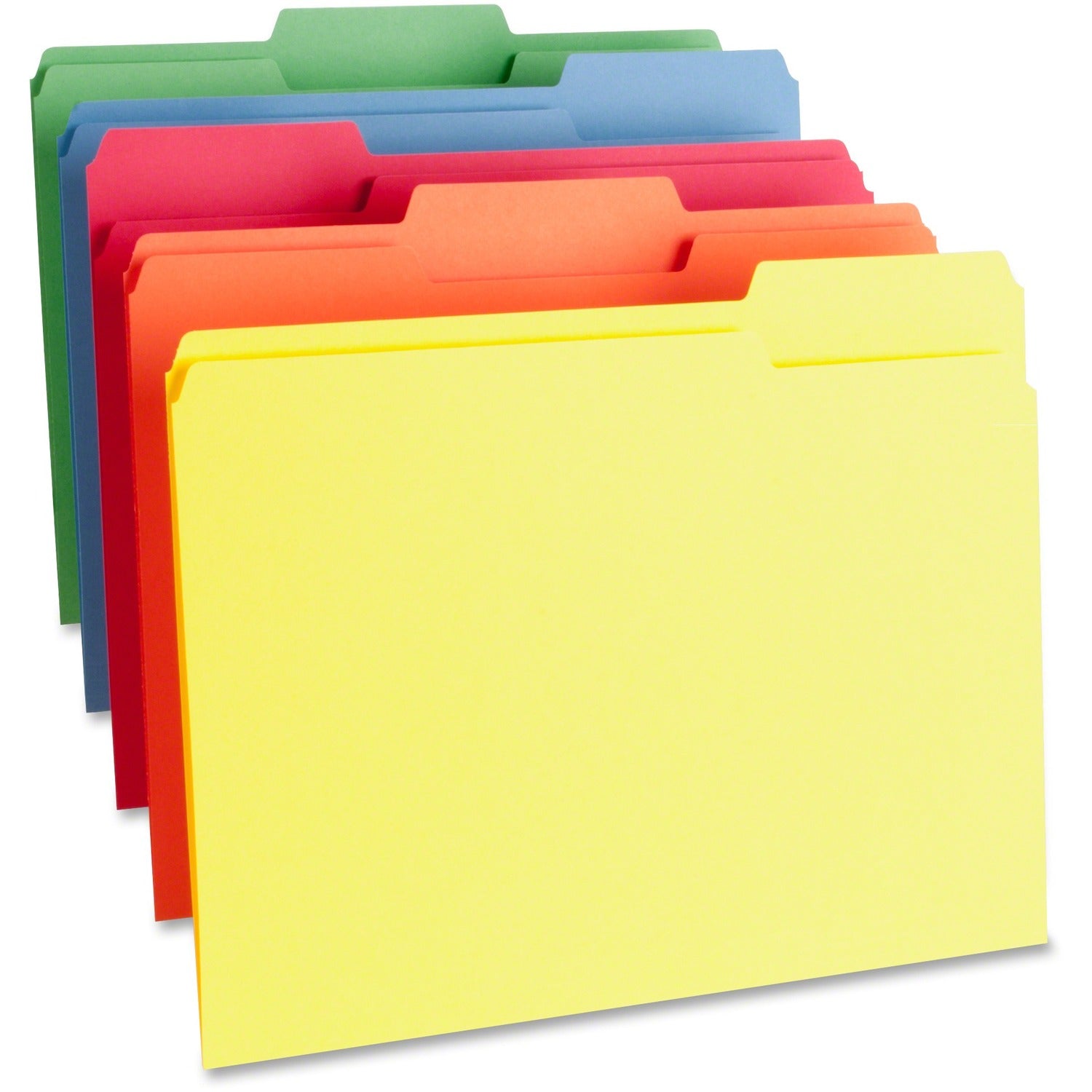 Business Source 1/3 Tab Cut Letter Recycled Top Tab File Folder (65780)