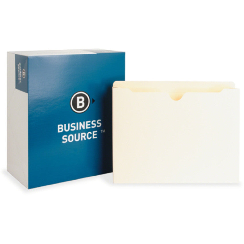 Business Source Straight Tab Cut Letter Recycled File Pocket (65799)