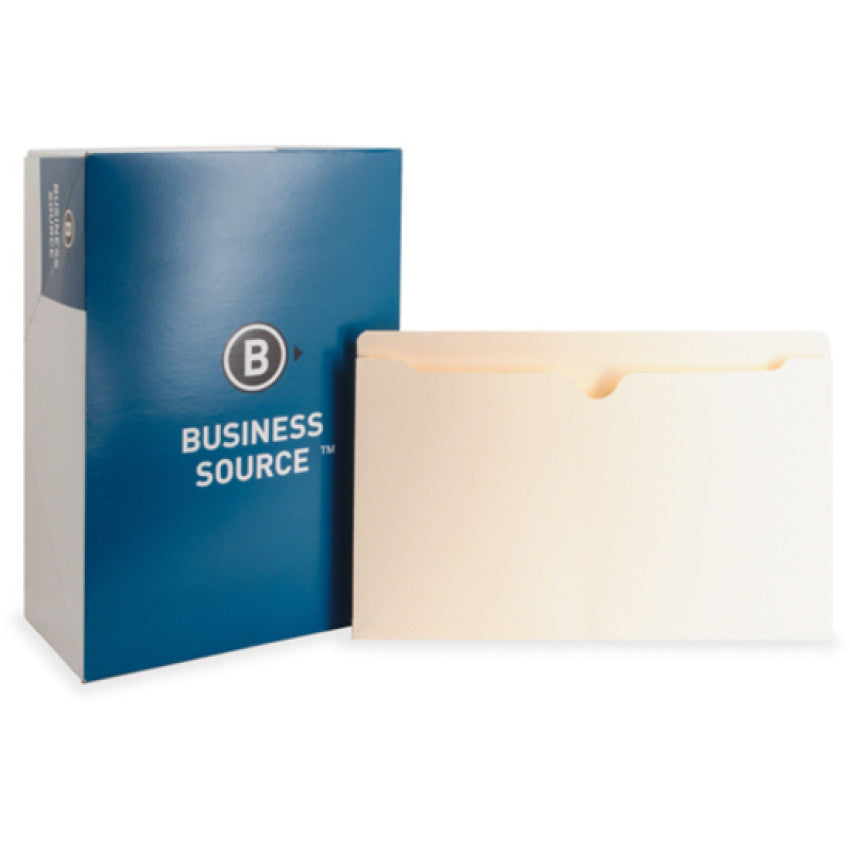 Business Source Straight Tab Cut Legal Recycled File Pocket (65801)