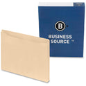 Business Source Straight Tab Cut Legal Recycled File Pocket (65801)