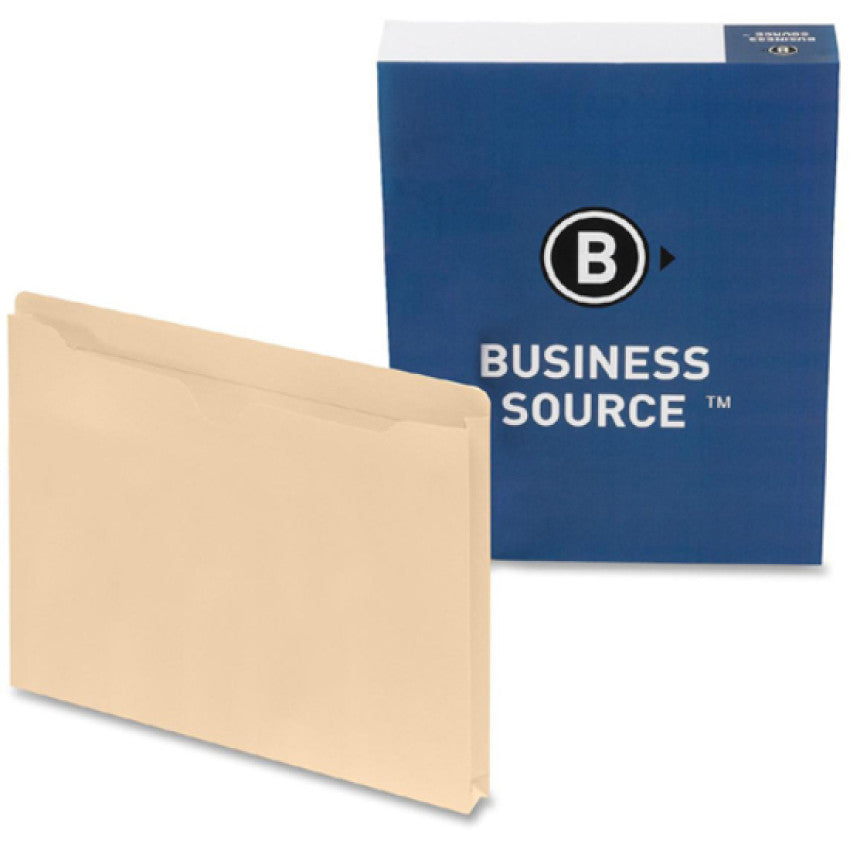 Business Source Straight Tab Cut Legal Recycled File Pocket (65801)