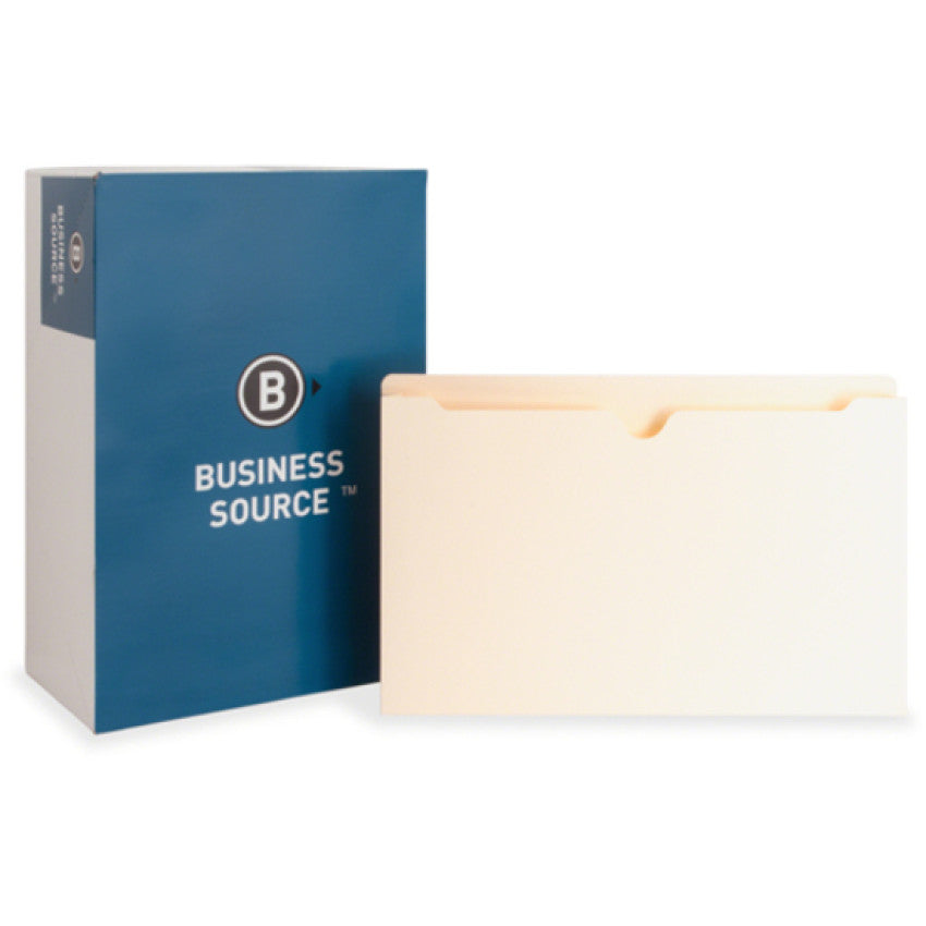 Business Source Straight Tab Cut Legal Recycled File Pocket (65802)