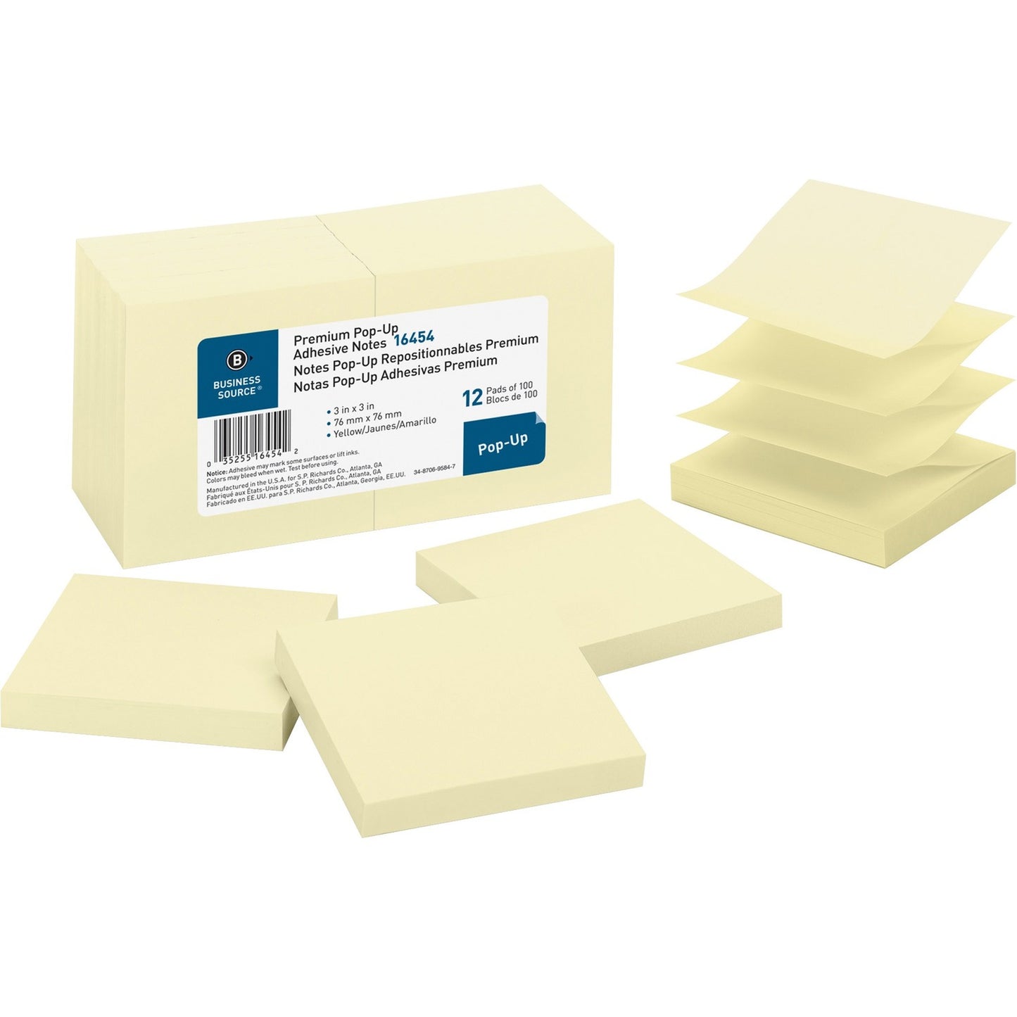 Business Source Reposition Pop-up Adhesive Notes (16454)