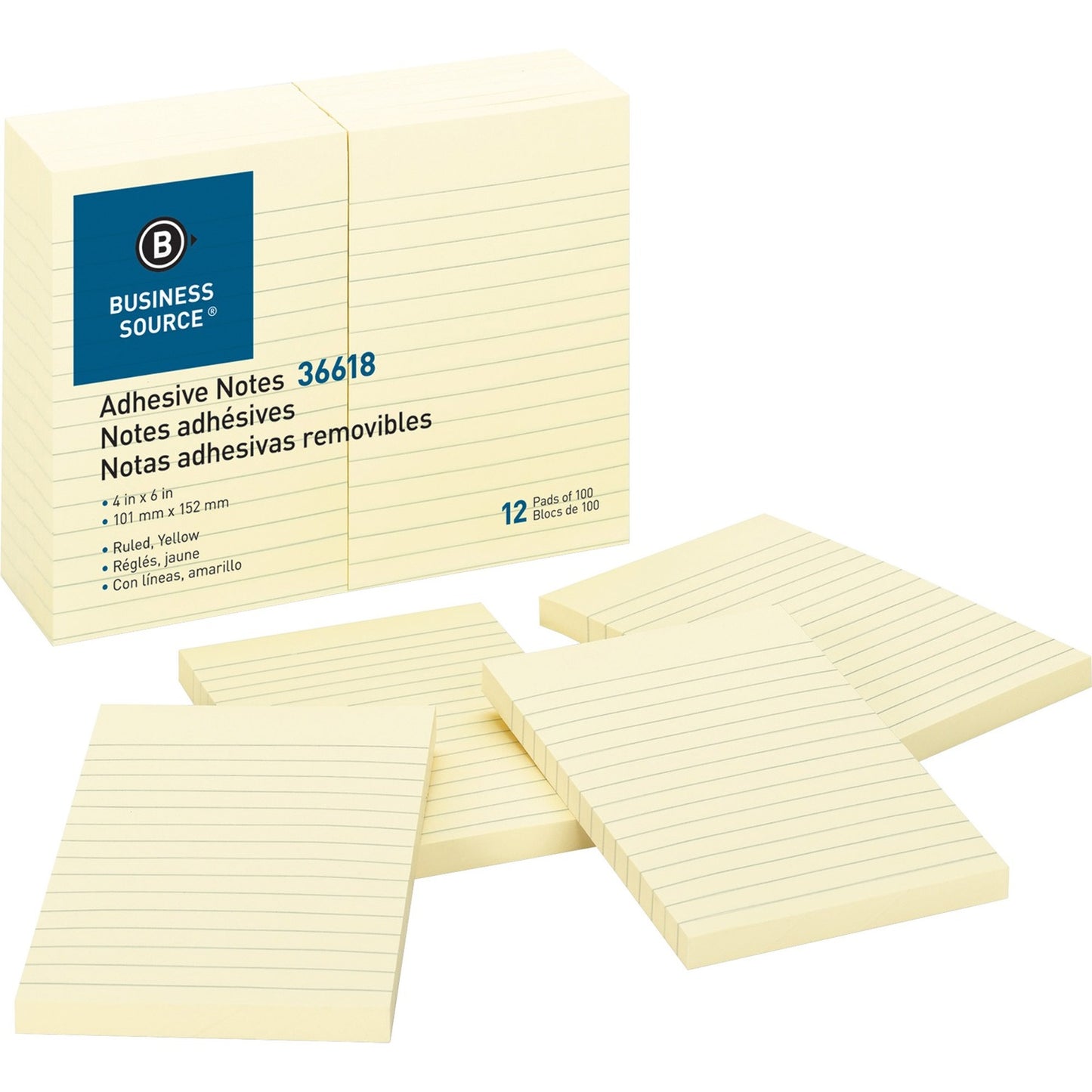 Business Source Ruled Adhesive Notes (36618)