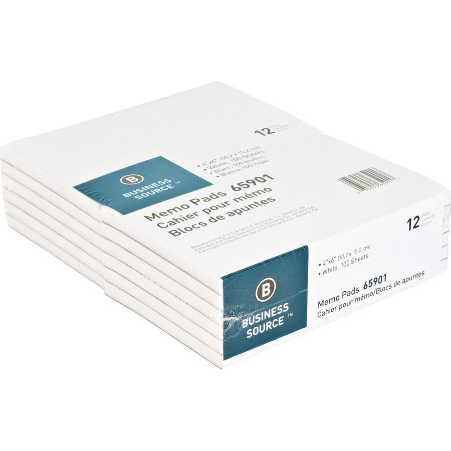 Business Source Plain Memo Pads (65901)