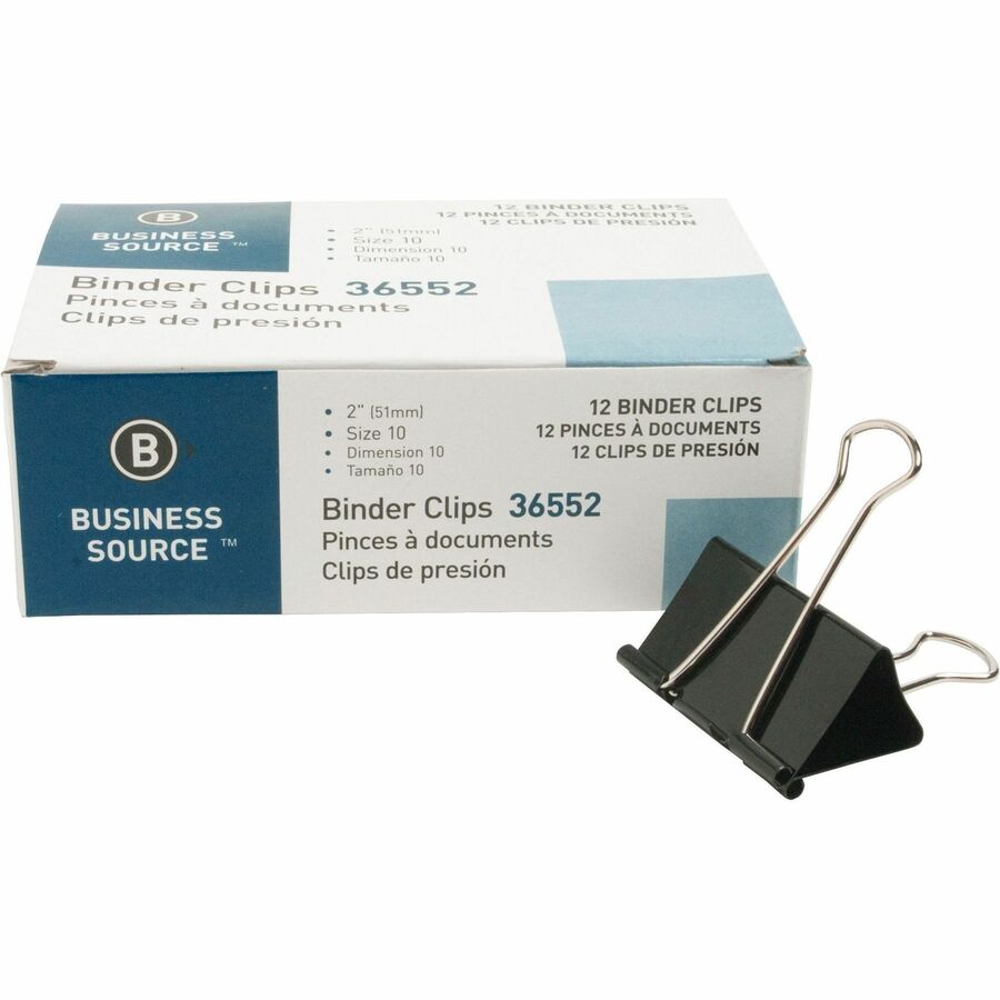 Business Source Fold-back Binder Clips (36552)