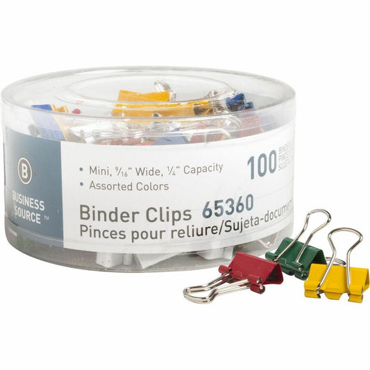 Business Source Colored Fold-back Binder Clips (65360)