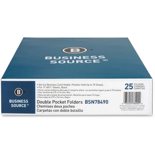 Business Source Letter Recycled Pocket Folder (78490)