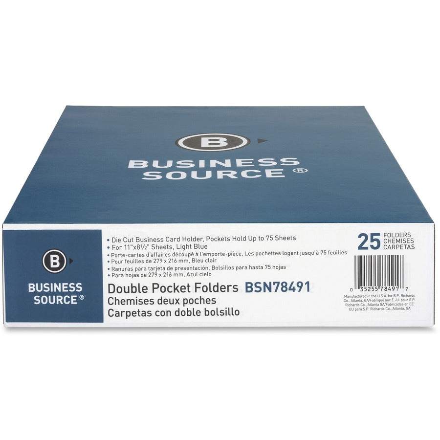 Business Source Letter Recycled Pocket Folder (78491)