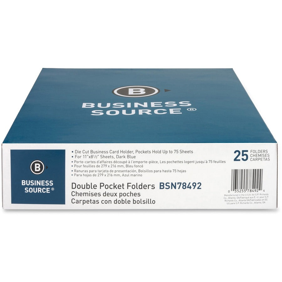 Business Source Letter Recycled Pocket Folder (78492)