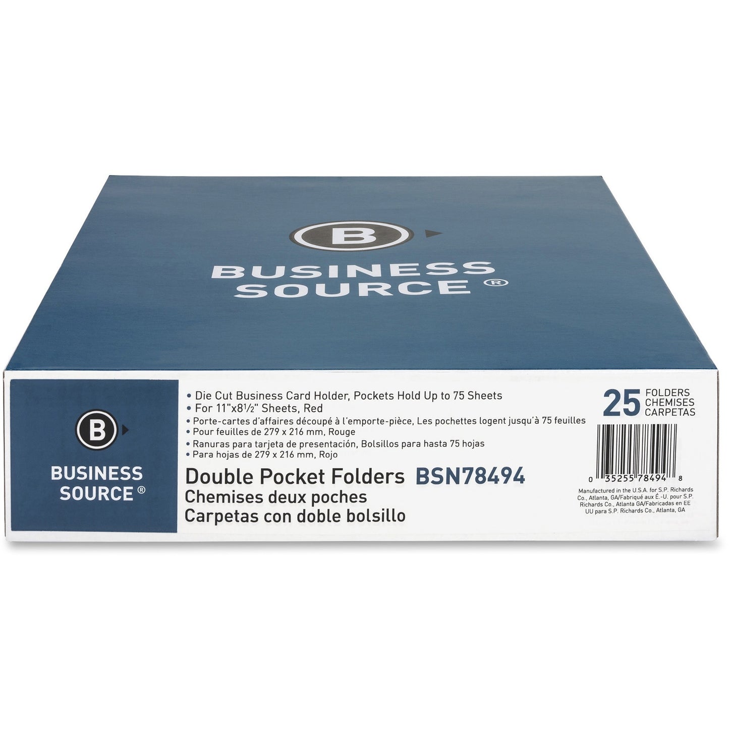 Business Source Letter Pocket Folder (78494)