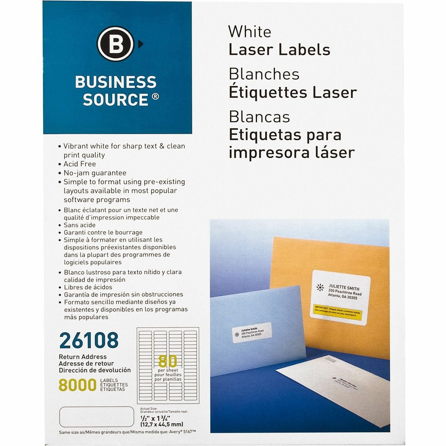 Business Source Address Laser Labels (26108)