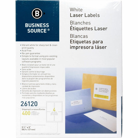 Business Source Bright White Premium-quality Address Labels (26120)