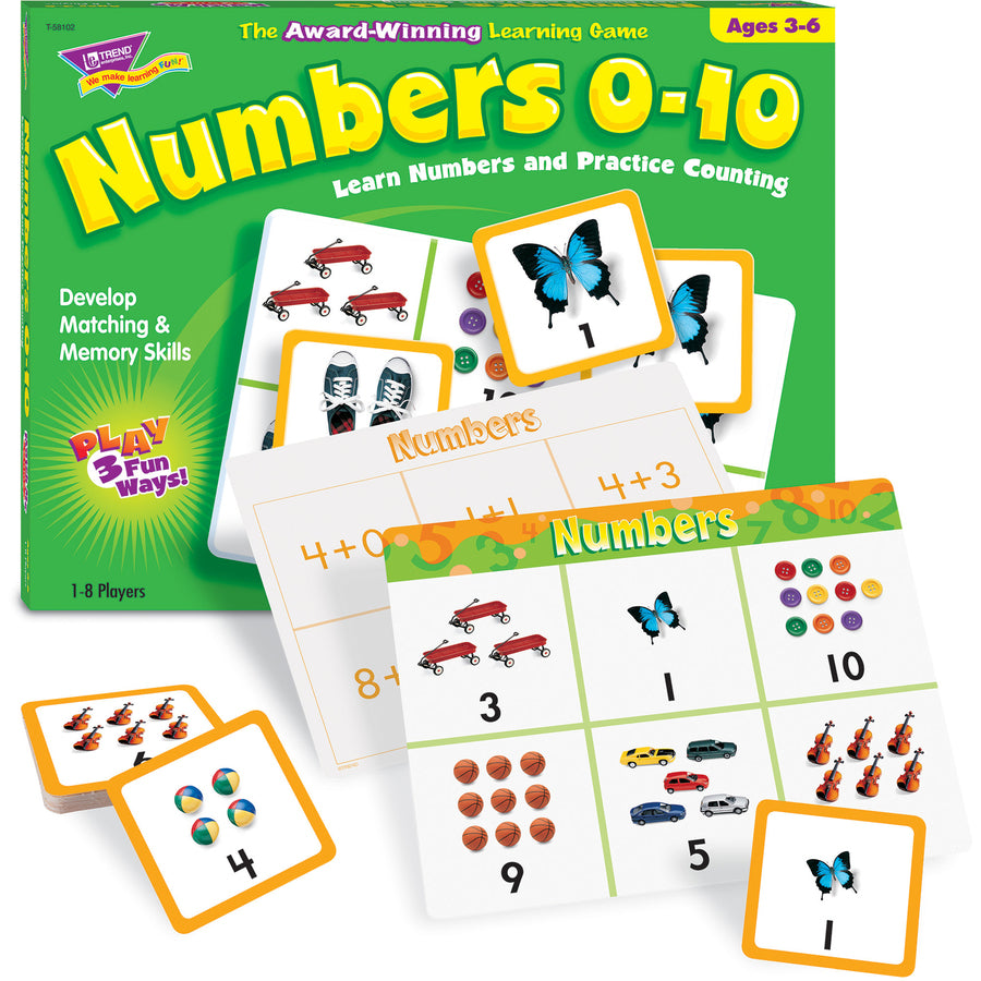 Trend Match Me Numbers 0-10 Learning Game (T58102)