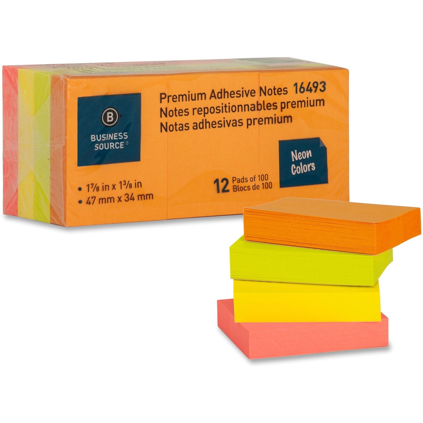 Business Source Premium Repostionable Adhesive Notes (16493)