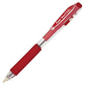 Pentel WOW! Gel Pen, Retractable, Medium 0.7 mm, Red Ink, Clear/Red Barrel, Dozen (K437B)