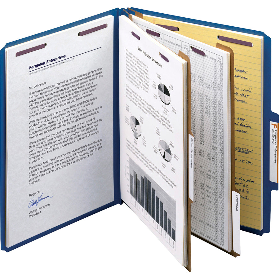 Smead Premium Pressboard Classification Folders with SafeSHIELD&reg