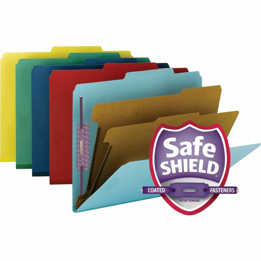 Smead Premium Pressboard Classification Folders with SafeSHIELD&reg